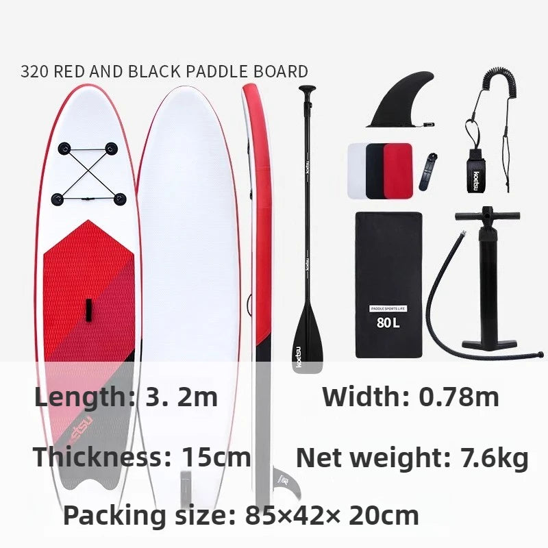 Inflatable Stand Up Paddle Board with 130kg Max Load - 295L Displacement & 10-15 PSI Pressure