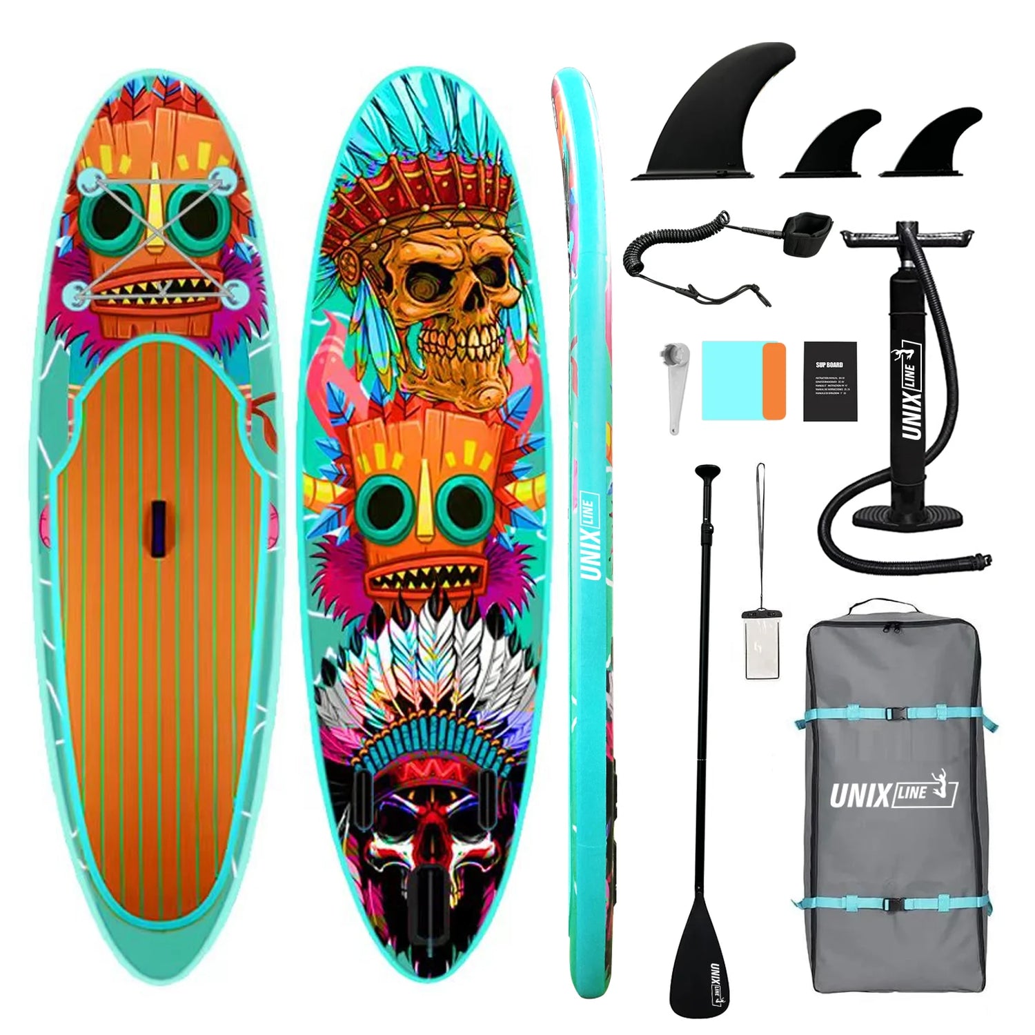 Stand-Up SUP Inflatable Paddle Board - PVC Brushed Material