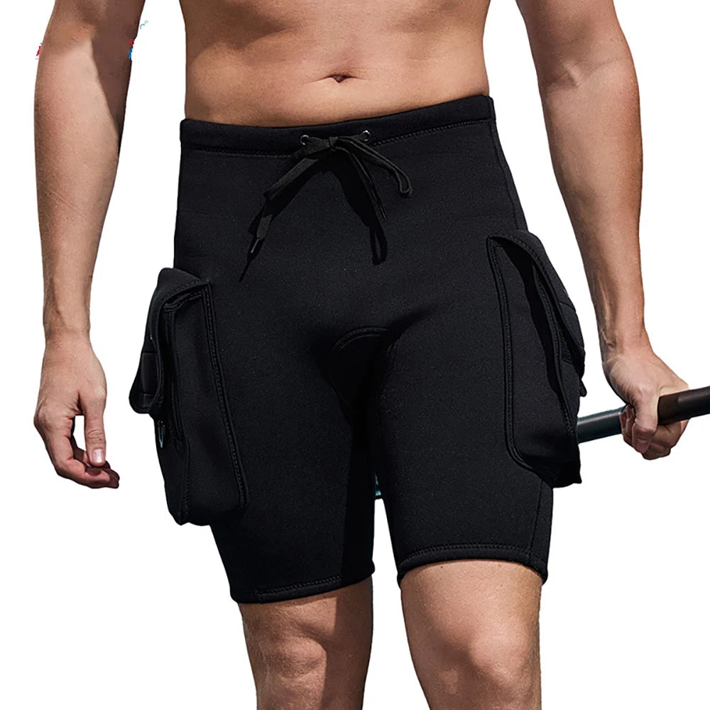 3mm Neoprene Wetsuit Tech Unisex Wetsuit Cargo Shorts D-Ring