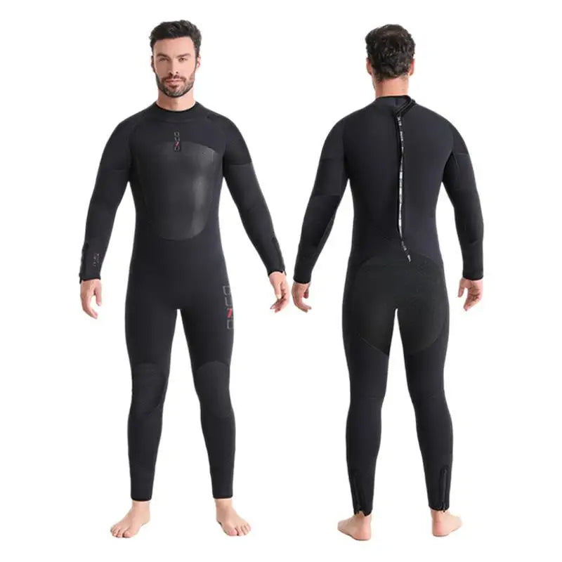 7mm Neoprene Men Wetsuits CR Ultra Elastic Long Sleeve Full Body Surfing Diving Wet Set Thicken