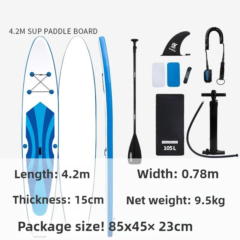 Inflatable Stand Up Paddle Board with 130kg Max Load - 295L Displacement & 10-15 PSI Pressure