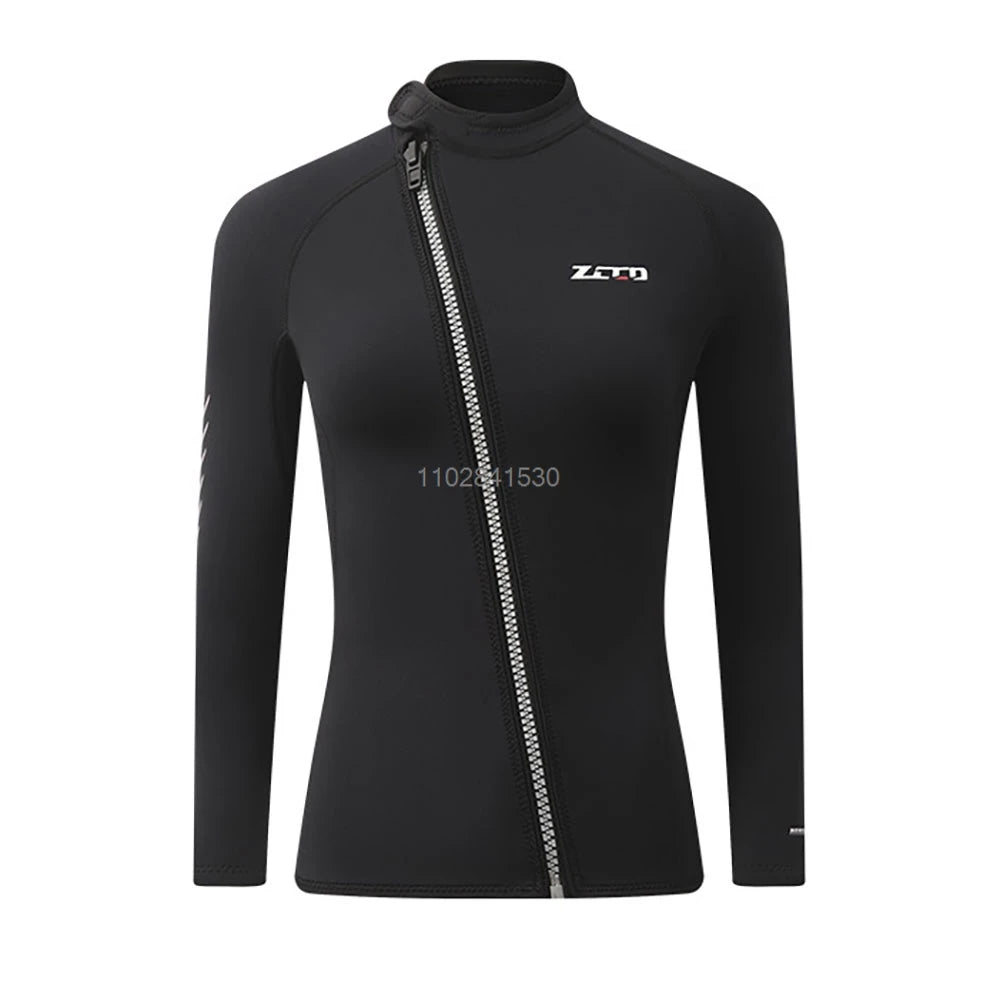 3mm Neoprene Wetsuit Women Men Split Diving Clothing Zipper Jacket Pants Swimwear Kayak Surfing