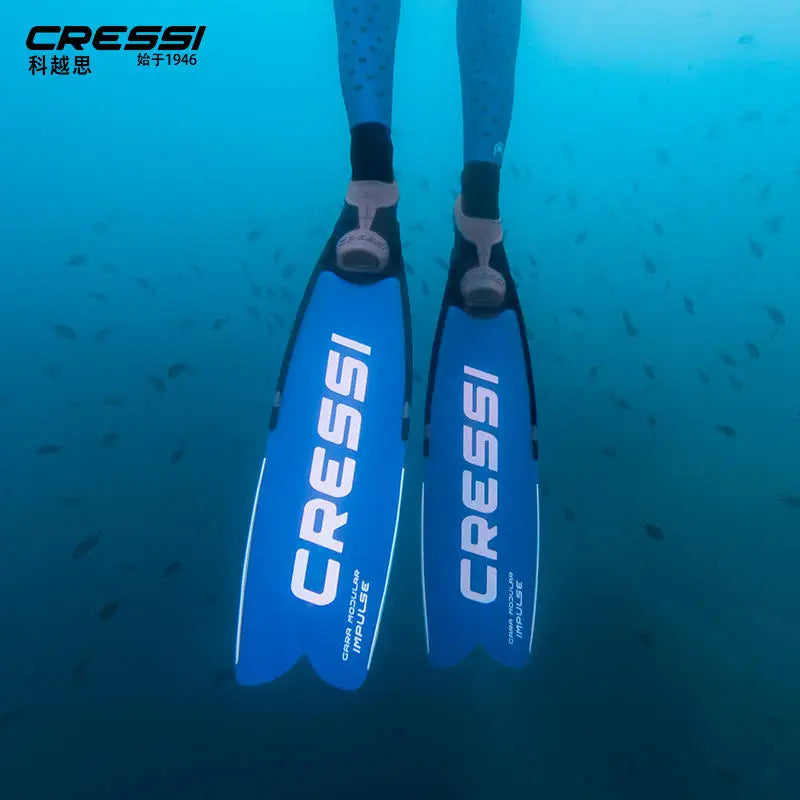 Cressi GARA MODULAR IMPULSE Free Diving Long Fins Professional changeable Blade Fins for Adults