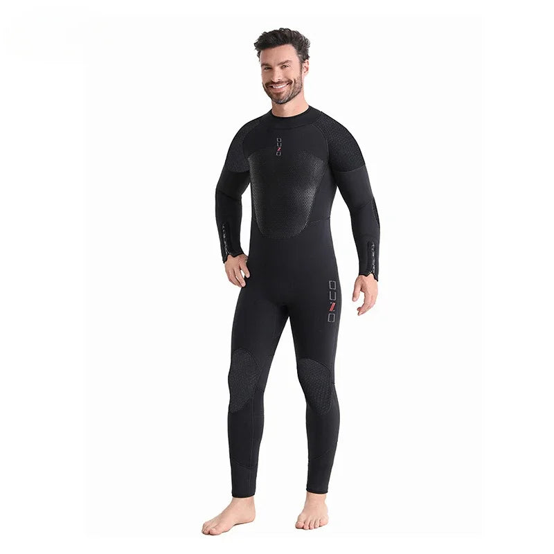 7mm Neoprene Men Wetsuits CR Ultra Elastic Long Sleeve Full Body Surfing Diving Wet Set Thicken