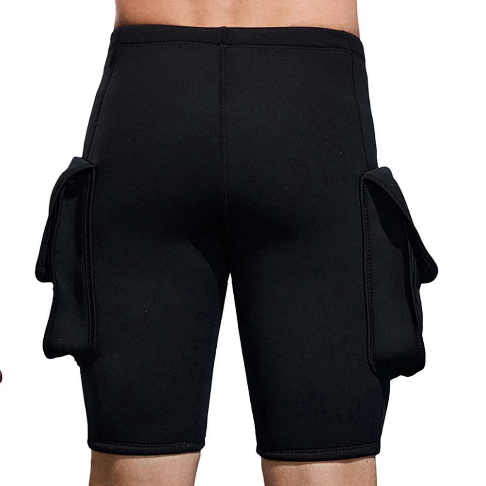 3mm Neoprene Wetsuit Tech Unisex Wetsuit Cargo Shorts D-Ring
