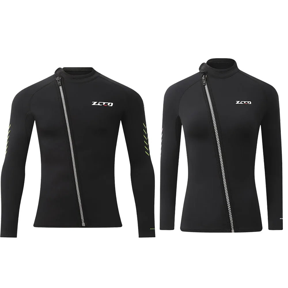 3mm Neoprene Wetsuit Women Men Split Diving Clothing Zipper Jacket Pants Swimwear Kayak Surfing