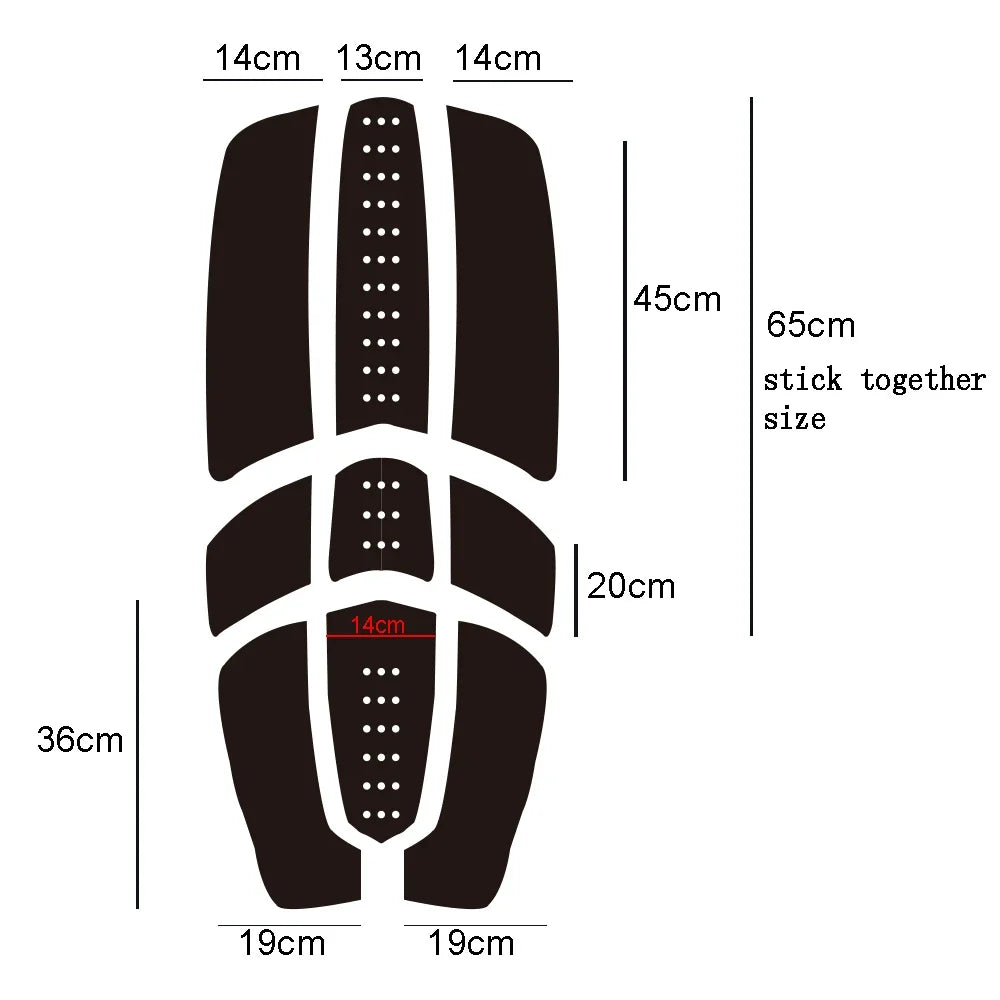 9pc/set Surf Traction Pad Surfboard Back Glue Footing Mat Paddleboard Foot Pad Premium Traction