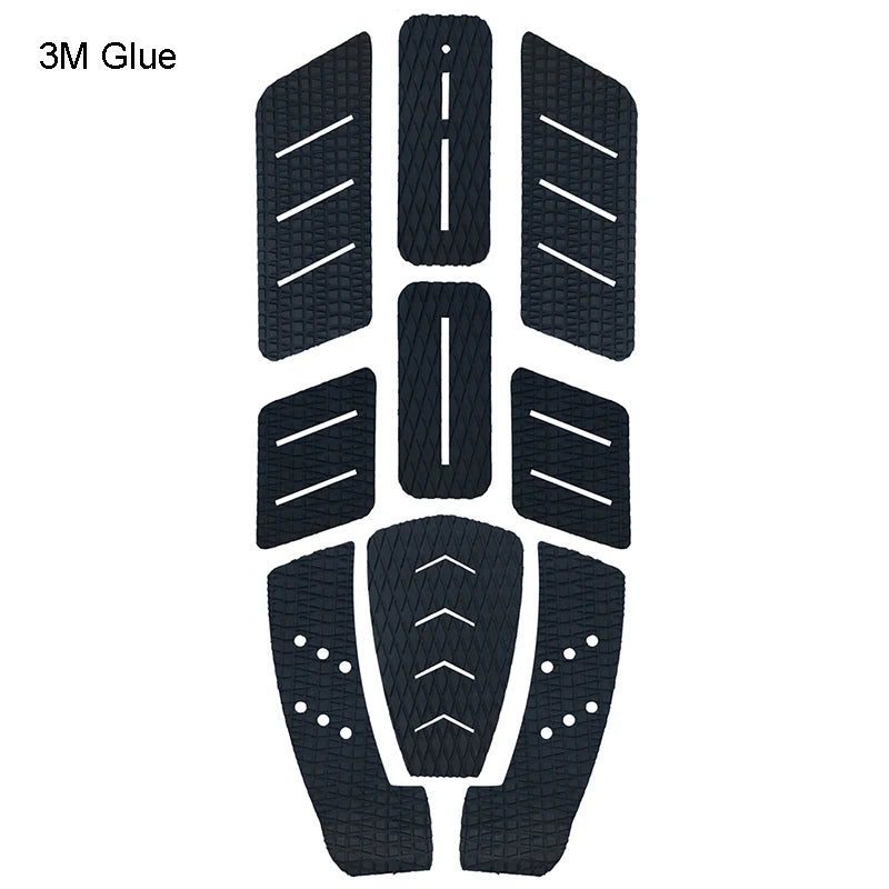 9pc/set Surf Traction Pad Surfboard Back Glue Footing Mat Paddleboard Foot Pad Premium Traction