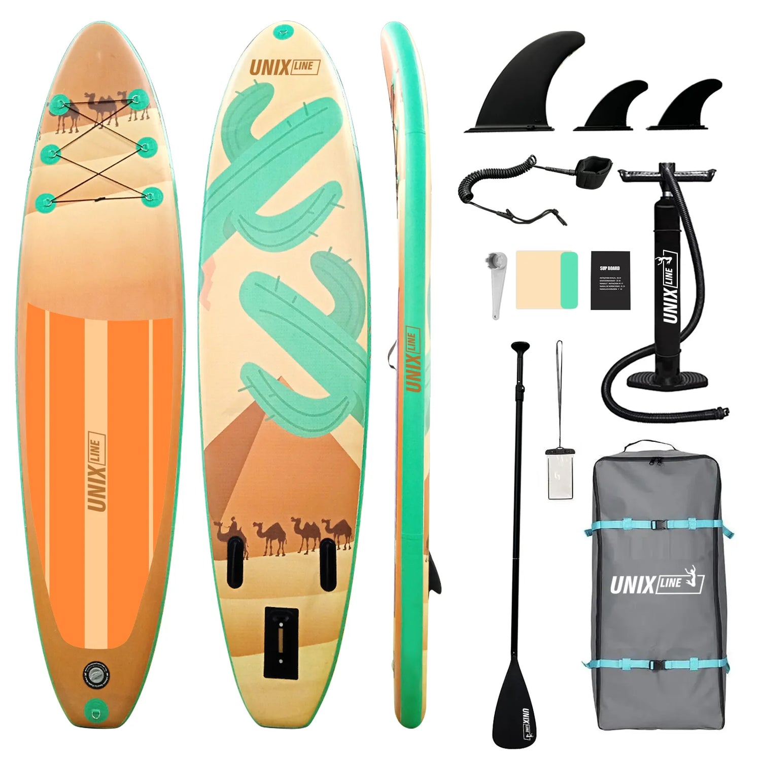 Stand-Up SUP Inflatable Paddle Board - PVC Brushed Material