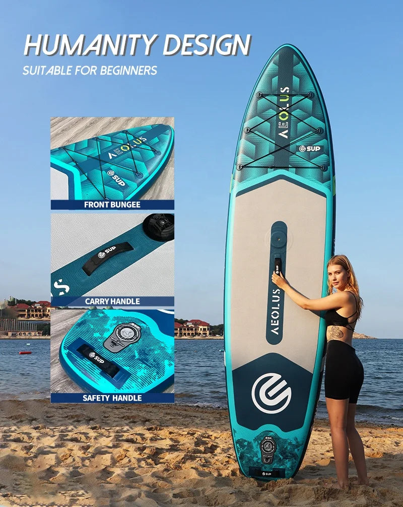 Inflatable Water Sports Wind Surfboard EVA/PVC Material Kitesurfing/Kitesurfing Board with Sail