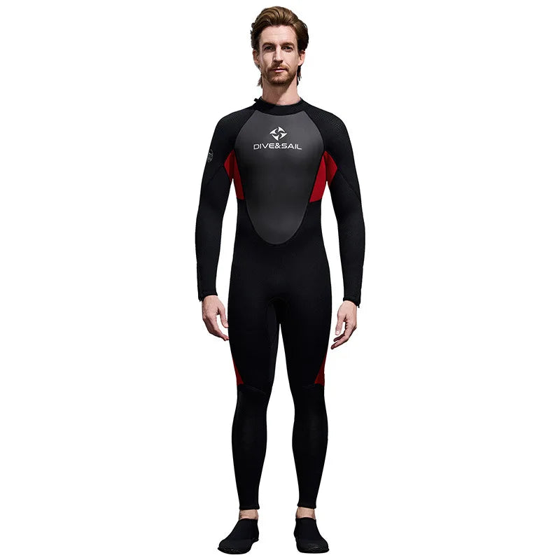 Newest 3mm Neoprene Wetsuit Men's and Women's Long Sleeved Full Body Diving Suit Thickened Warm