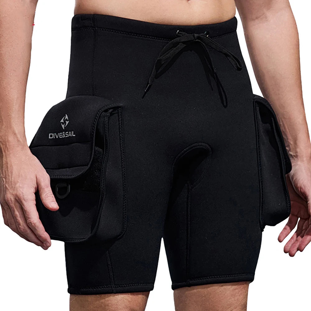 3mm Neoprene Wetsuit Tech Unisex Wetsuit Cargo Shorts D-Ring