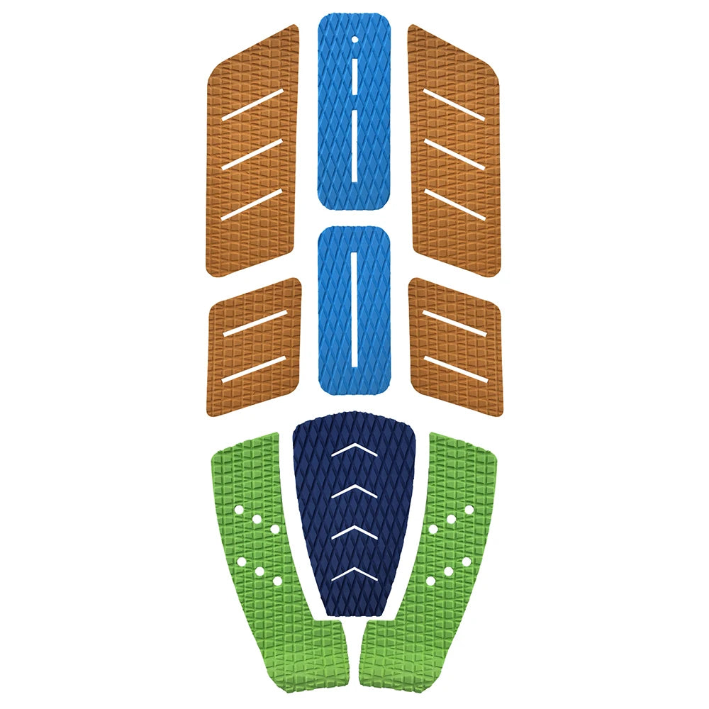 9pc/set Surf Traction Pad Surfboard Back Glue Footing Mat Paddleboard Foot Pad Premium Traction