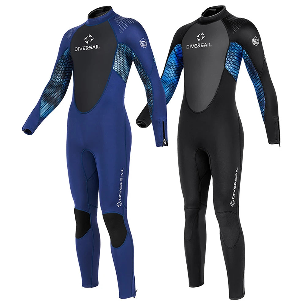 Newest 3mm Neoprene Wetsuit Men's and Women's Long Sleeved Full Body Diving Suit Thickened Warm