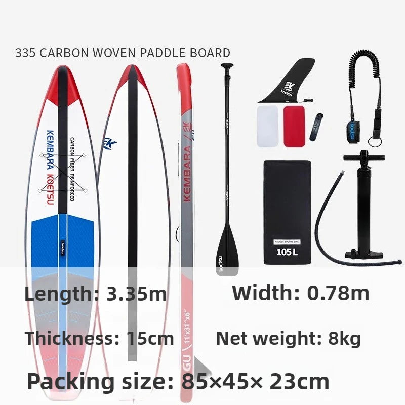Inflatable Stand Up Paddle Board with 130kg Max Load - 295L Displacement & 10-15 PSI Pressure