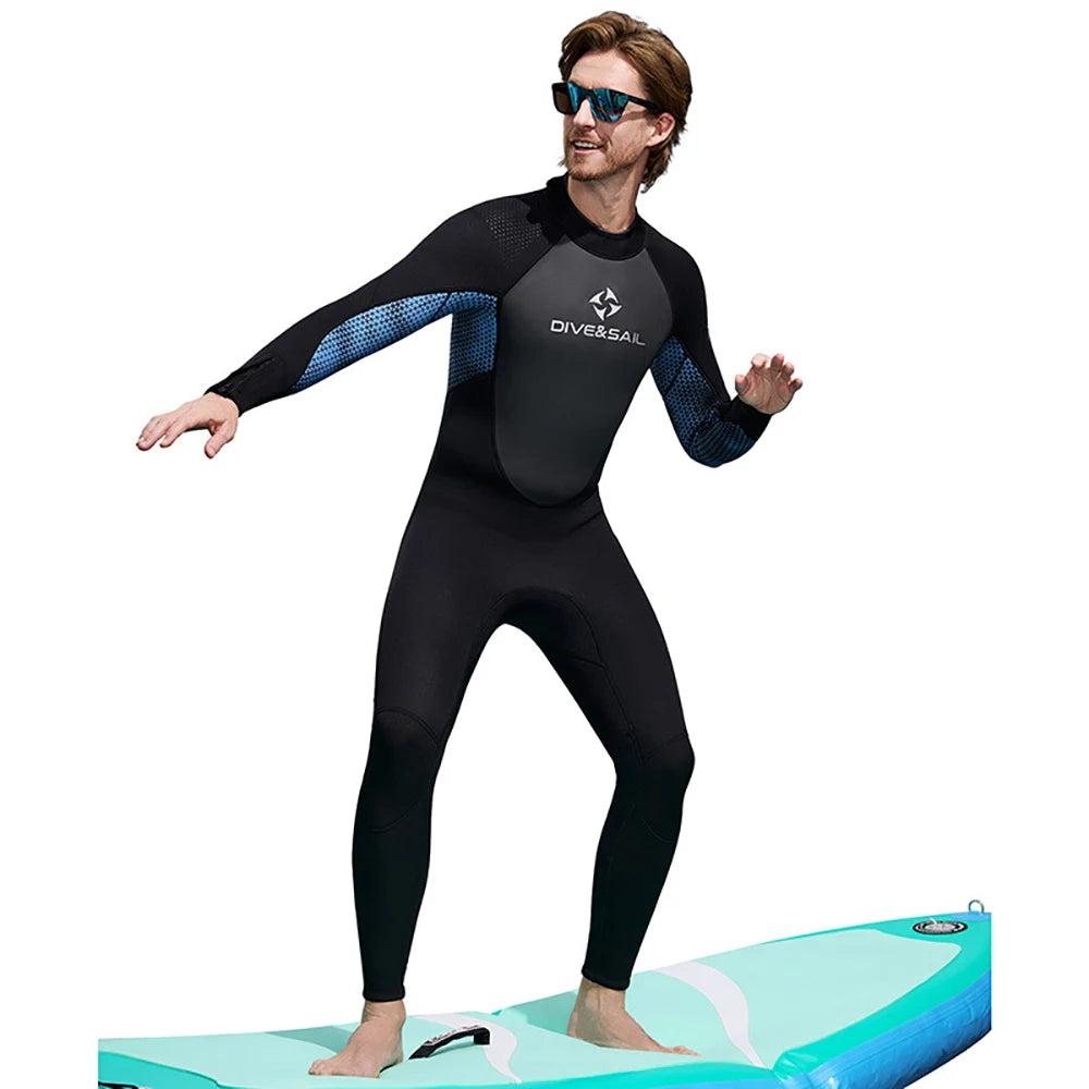 Newest 3mm Neoprene Wetsuit Men's and Women's Long Sleeved Full Body Diving Suit Thickened Warm