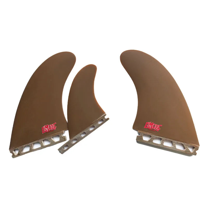 YF FUTUER/FCS1+TWIN Surfboard Fins - Coffee Fiberglass Honeycomb Surfboard Fins